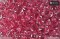 PRECIOSA Twin, dvoudirková perlička - krystal s tmavě růžovým průtahem listr