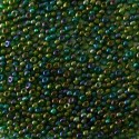PRECIOSA rokajl 10/0 tmavě zelený s rainbow - 50 g 