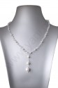 Svatební náhrdelník - dlouhý - broušená sluníčka a voskové perle 