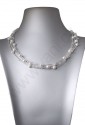 Svatební náhrdelník - čtyř řad z broušených sluníček a voskových perlí 