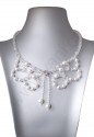 Svatební náhrdelník - límeček z broušených a voskových perlí 