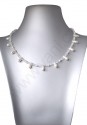 Svatební náhrdelník z broušených sluníček a voskových perlí 