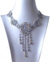 Luxusní náhrdelník - šedý s metalickým pokovem 