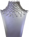 Luxusní šitý límec - krystal se stříbrným průtahem + bílý vosk 