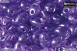 PRECIOSA Twin, dvoudirková perlička - fialový nástřik na krystalu 