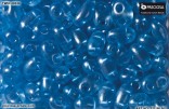 PRECIOSA Twin, dvoudirková perlička - modrý nástřik 