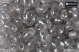PRECIOSA Twin, dvoudirková perlička - světle šedý nástřik na krystalu 