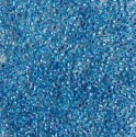 PRECIOSA rokajl 9/0 modrý průtah v krystale s rainbow - 10 g 