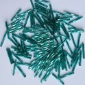 PRECIOSA čípky 20 mm - tyrkysově zelená se stříbrným průtahem - 25 g 