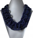 Luxusní náhrdelník - rokajlový náhrdelník drhaný - modrý iris 