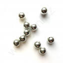 Plastová lata perle - kulička 8 mm stříbrné barvy 