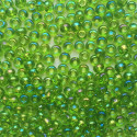 PRECIOSA rokajl 5/0 jasně zelený s rainbow - 10 g 