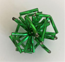 Vánoční ozdoba "koulička" z čípků - zelená - materiál 