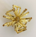 Vánoční ozdoba "koulička" z čípků - zlatá - materiál 