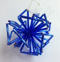 Vánoční ozdoba "koulička" z čípků - modrá - materiál 