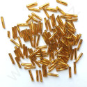PRECIOSA čípky 20 mm - zlatá se stříbrným průtahem - 25 g 