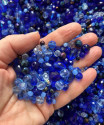 MIX broušených perlí - modrý 