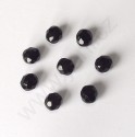 Broušené korálky černé - 8 mm - 20 ks 