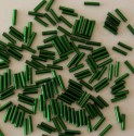 PRECIOSA čípky 4" - 9,4 mm - lahvově zelené se stříbrným průtahem - 25 g 