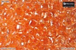 PRECIOSA Twin, dvoudirková perlička - krystal s oranžovým průtahem 