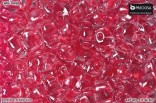PRECIOSA Twin, dvoudirková perlička - krystal s tmavě růžovým průtahem 
