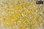 PRECIOSA Twin, dvoudirková perlička - krystal se sv. žlutým průtahem 