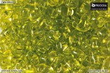 PRECIOSA Twin, dvoudirková perlička - olivově zelená transparent 